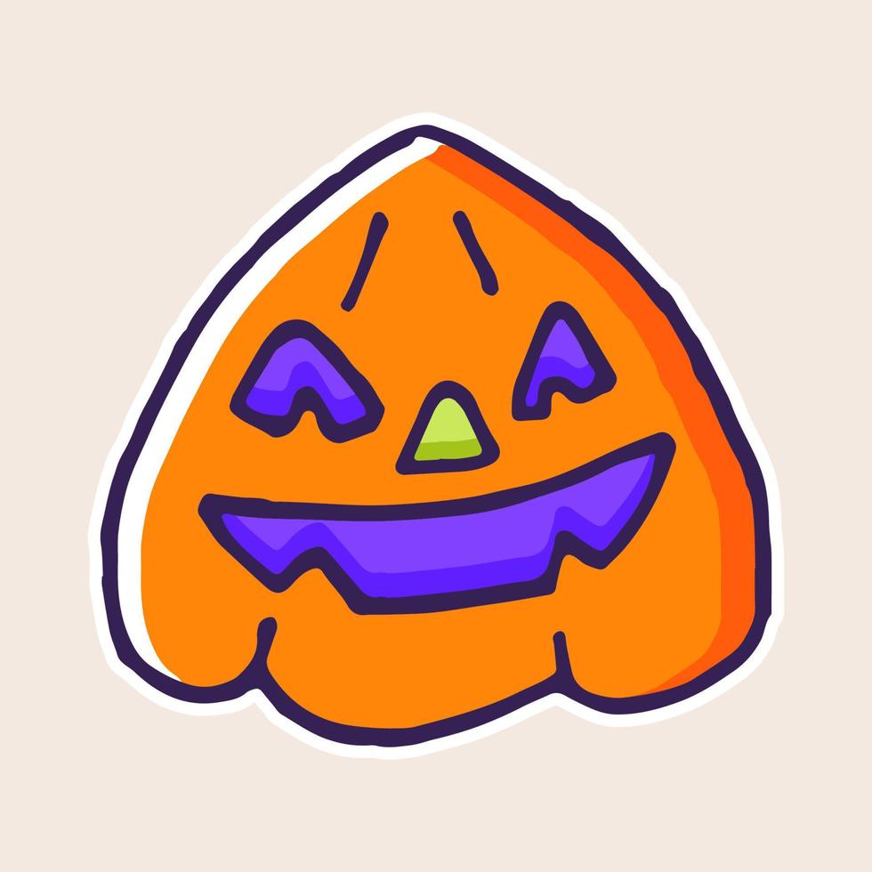 Halloween lantern or pumpkin element. Vector Halloween Illustration.