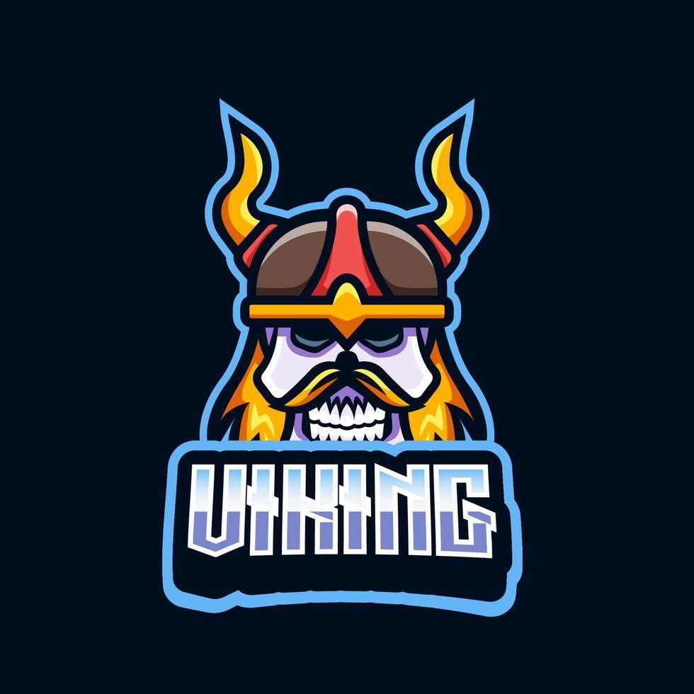 Viking Skull Logo vector