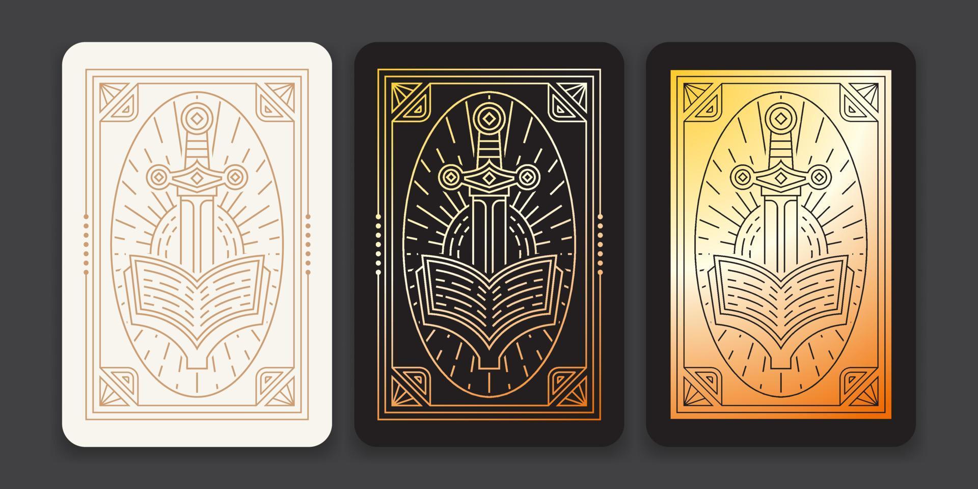 Collection of Decorative Cards Frame Illustration Set vector