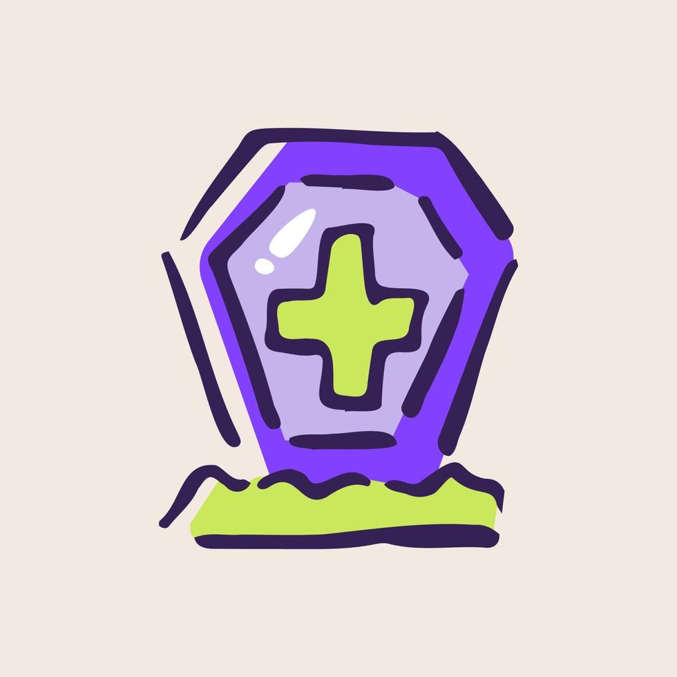 Grave Halloween Element vector