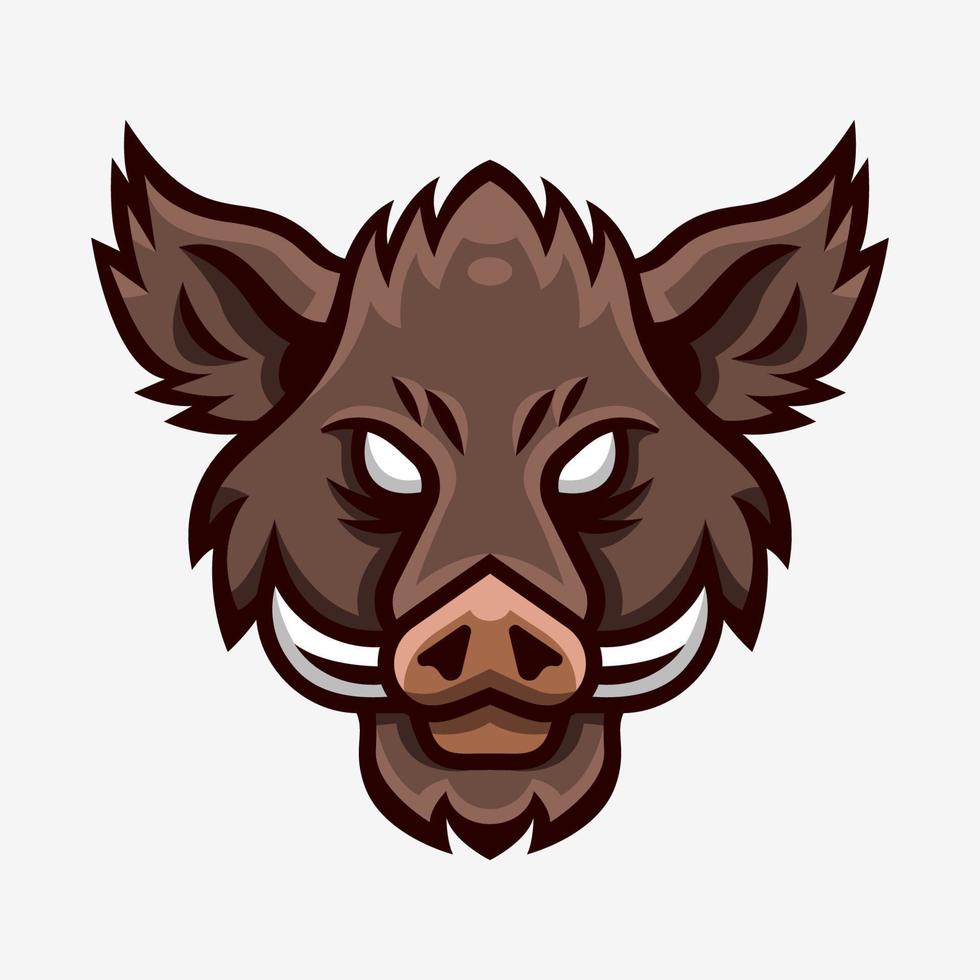 Wild Boar Head Mascot Sport Logo vector