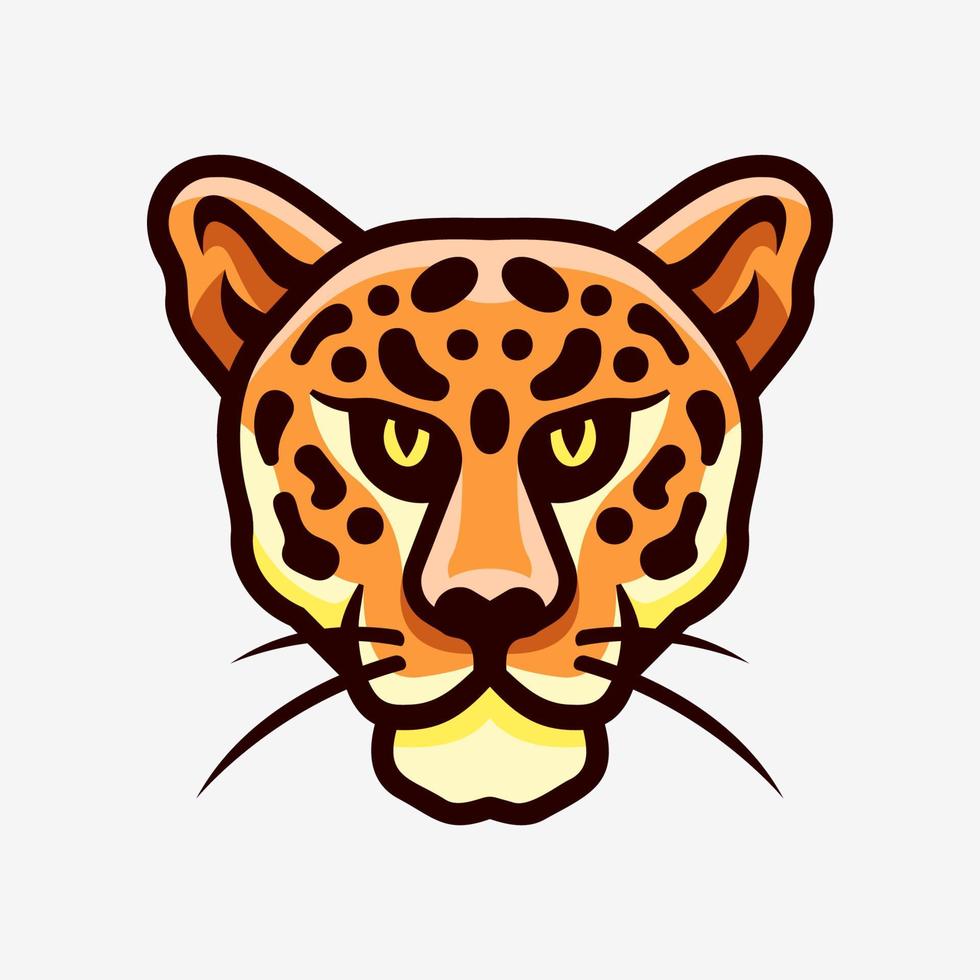 logotipo de deporte de mascota de cabeza de jaguar vector