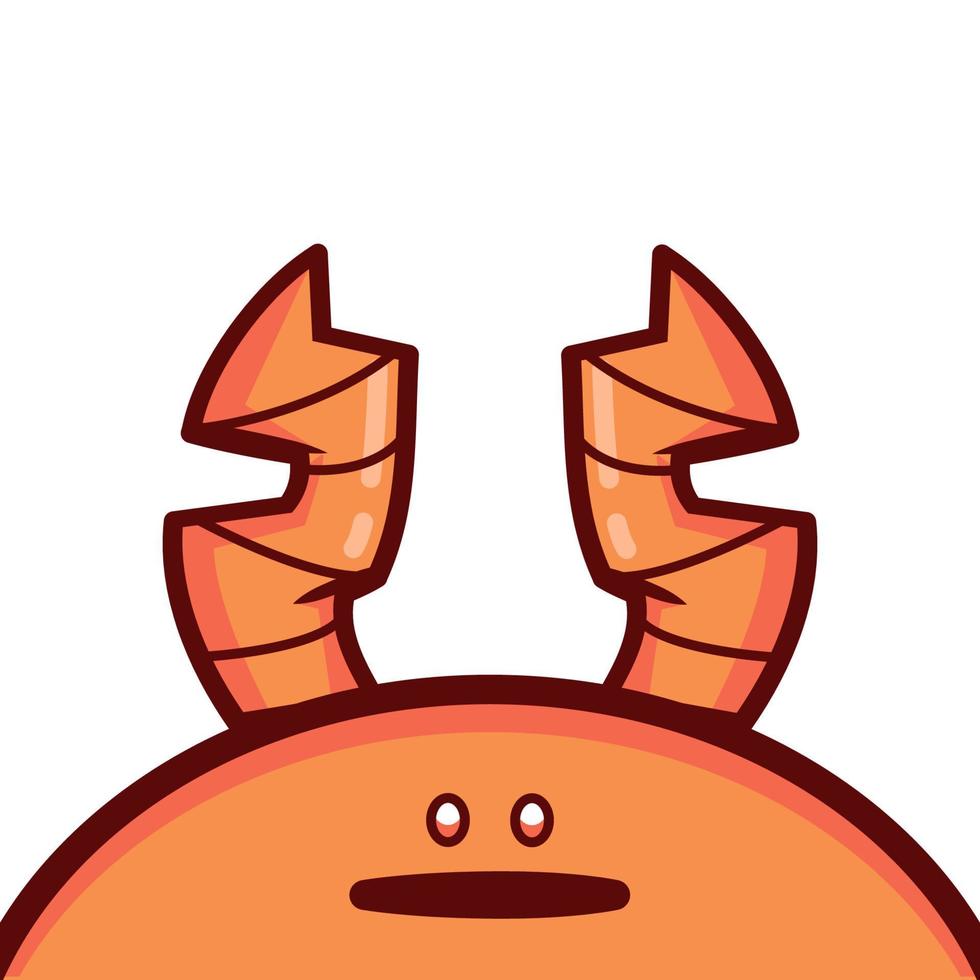colorful cartoon monster horn vector illustration
