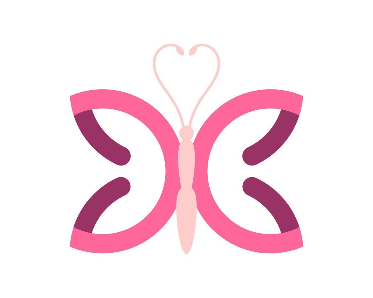 Abstract beauty flying butterfly vector