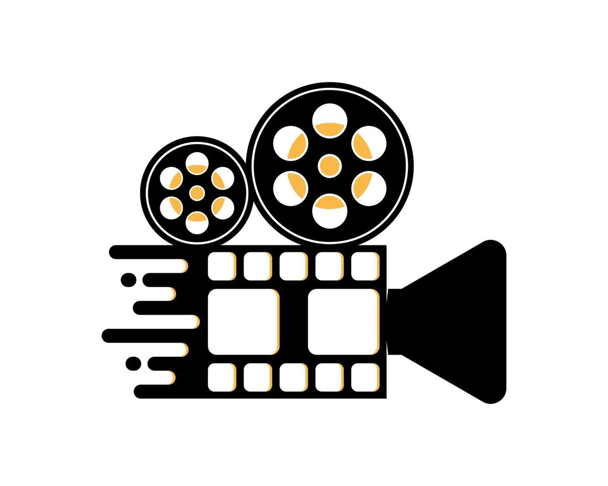 Combination reel film with video recorder vector