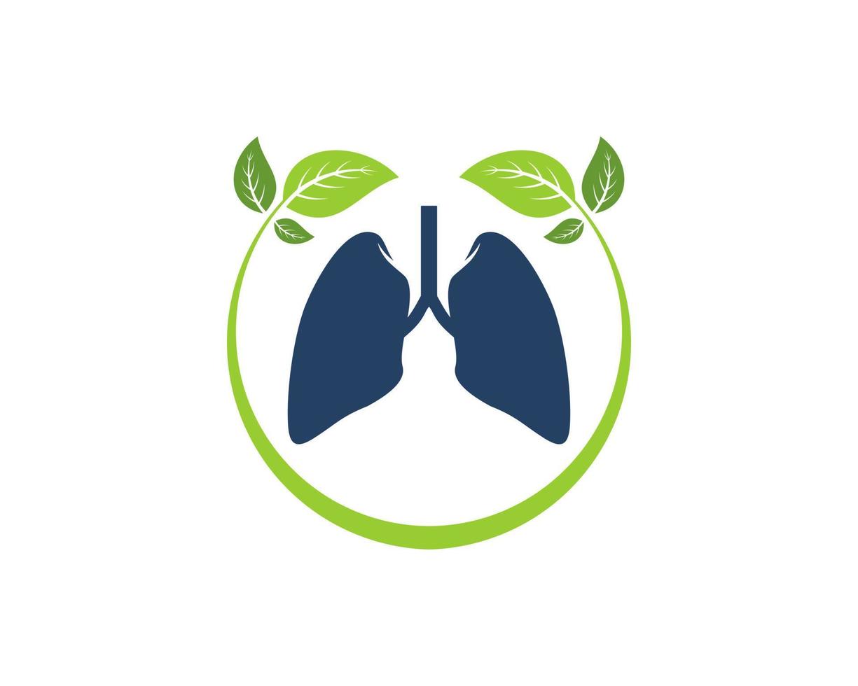 Nature leaf swoosh with lungs inside vector