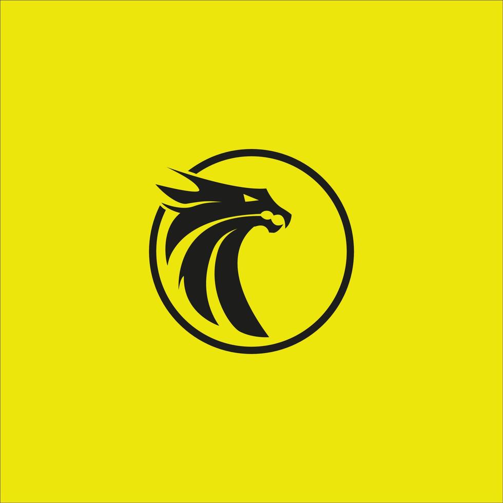 Dragon Head Logo Design vector