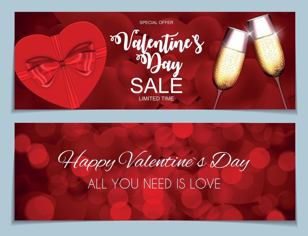 Valentines Day Sale, Discont Card. Vector Illustration. EPS10