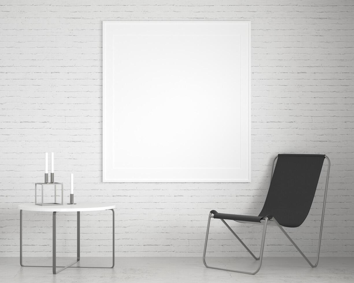 The living room consists of chairs and picture frames on the wall. photo