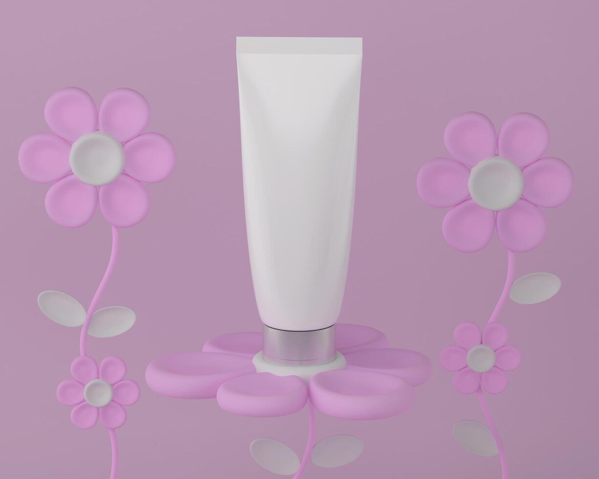 A squeeze tube for applying creams or cosmetics. photo