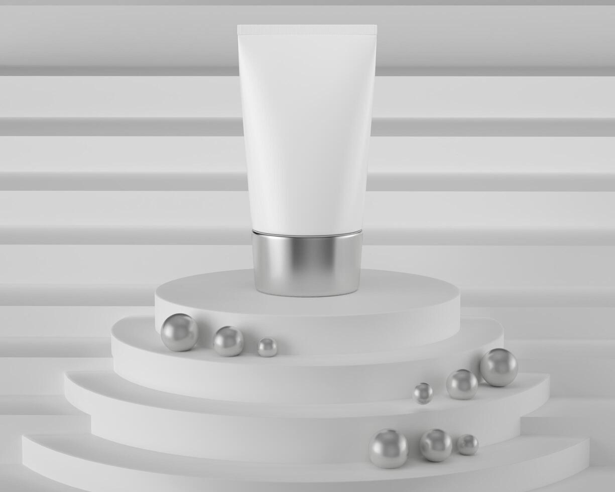 A squeeze tube for applying creams or cosmetics. photo
