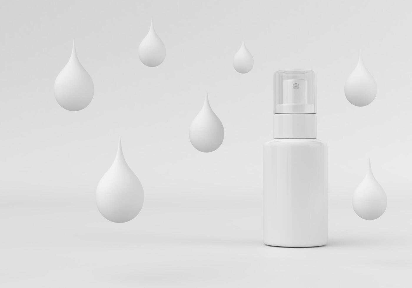 aerosol tube for medicine or cosmetics on white background photo