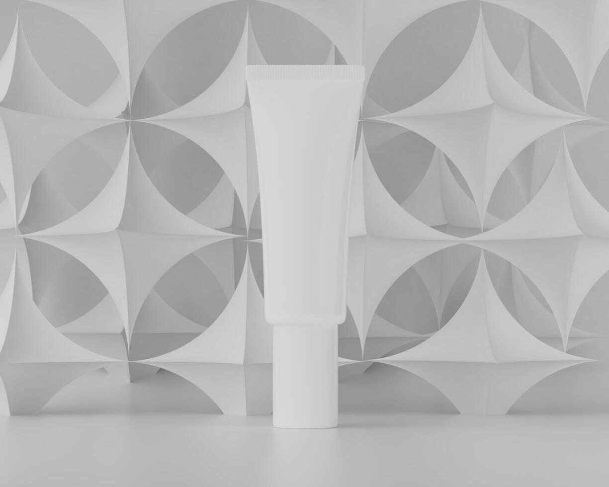 Squeeze tube for applying cream or cosmetics on a white background. photo