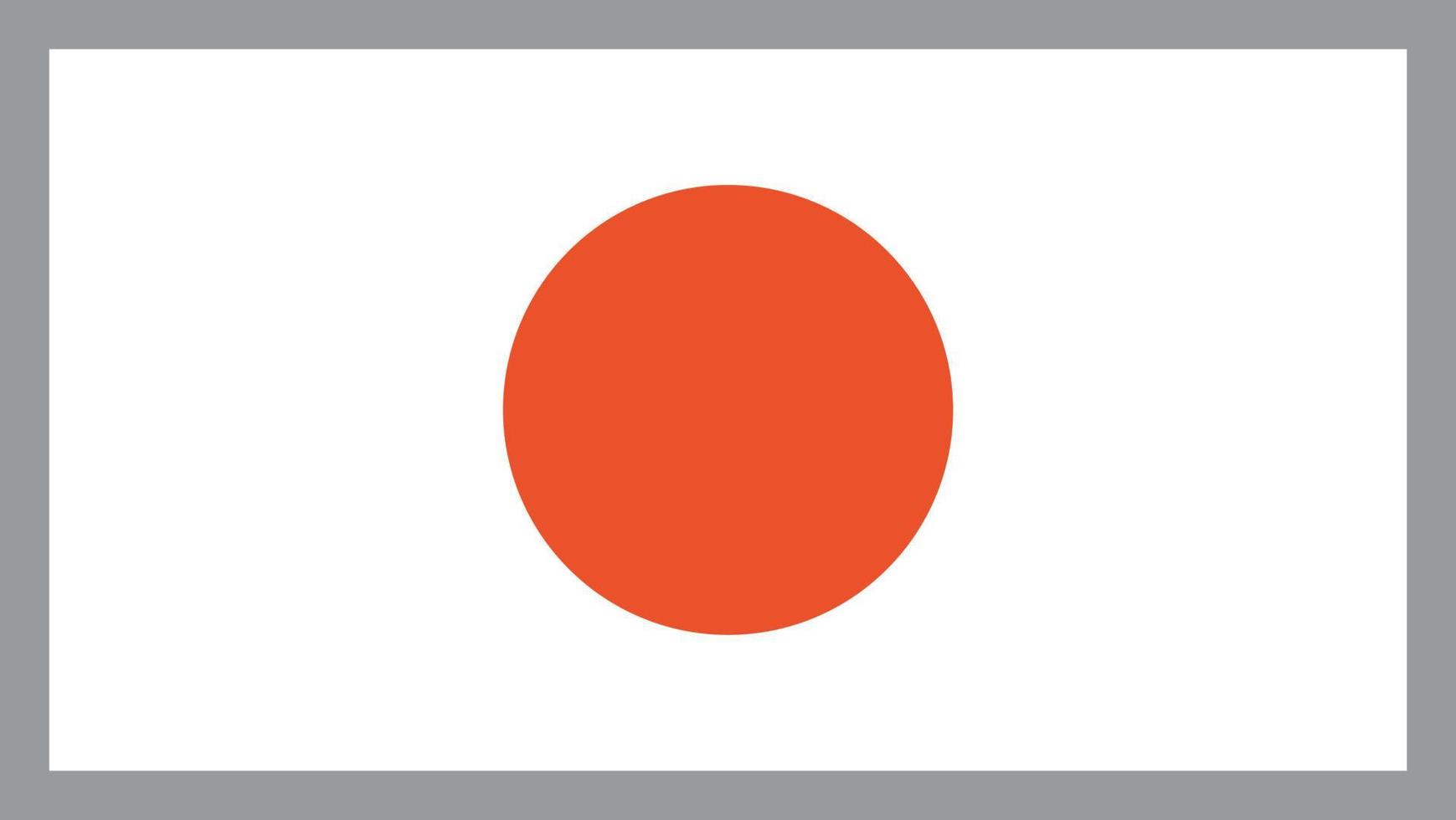 Simple japanese flag icon. Flat vector. vector