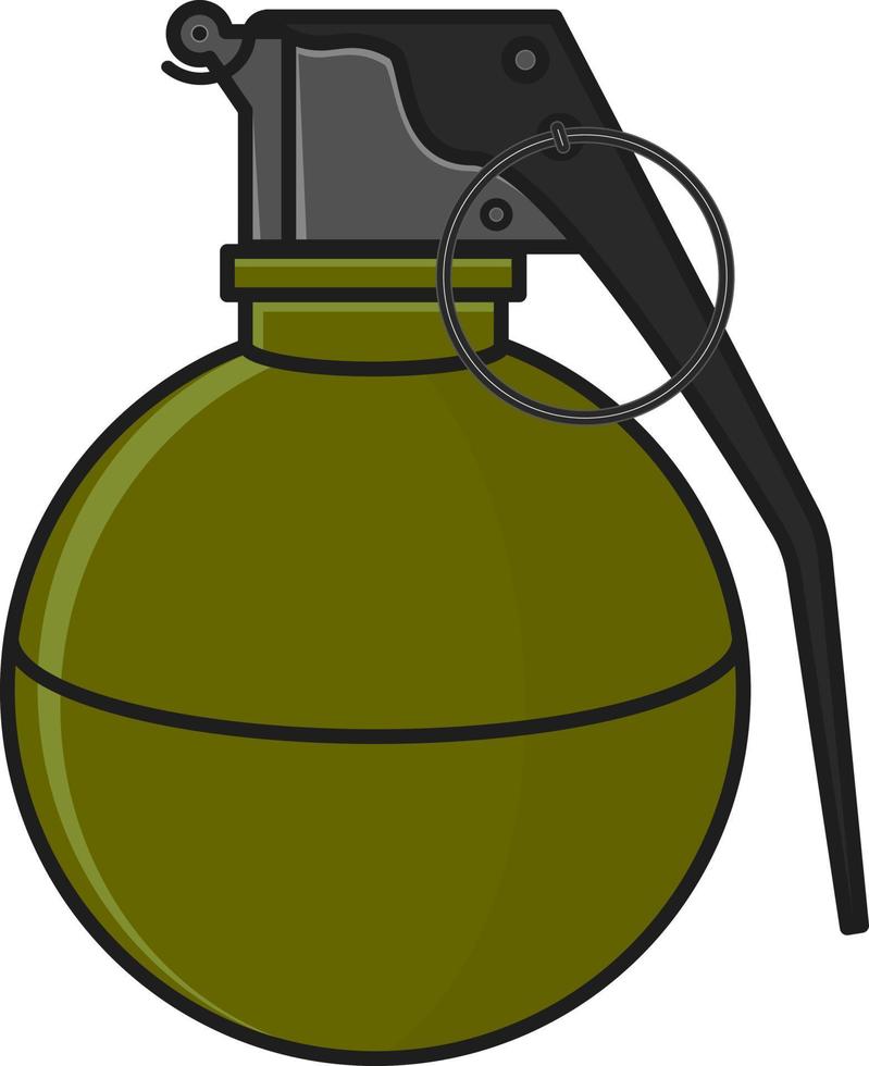 Military theme hand grenade icon on a white background vector