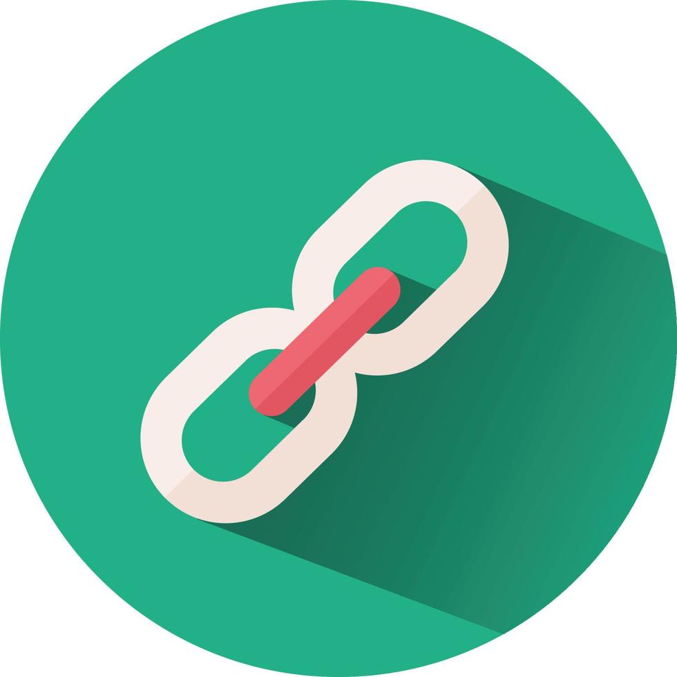 Link Building Icon, Shadowed Detailed Link Building Logo vector