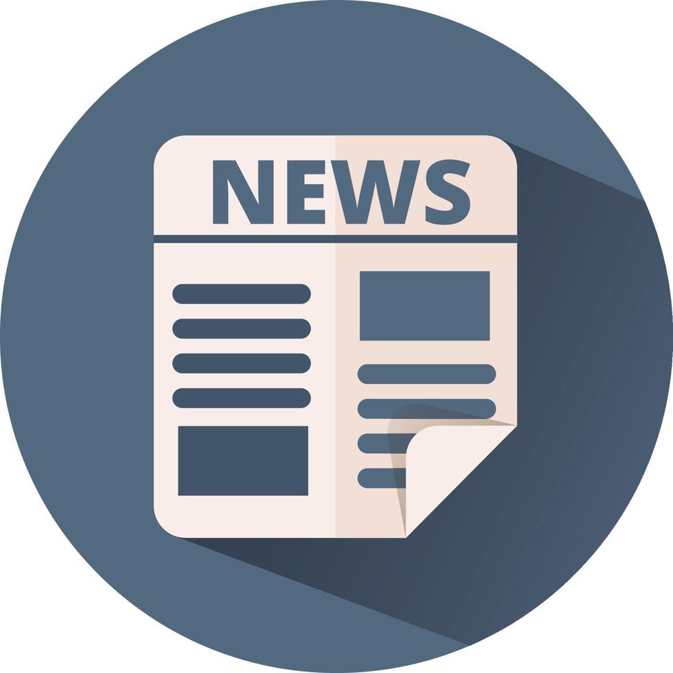 Press Release Icon, Shadowed Detailed Press Release Logo 4753028 Vector