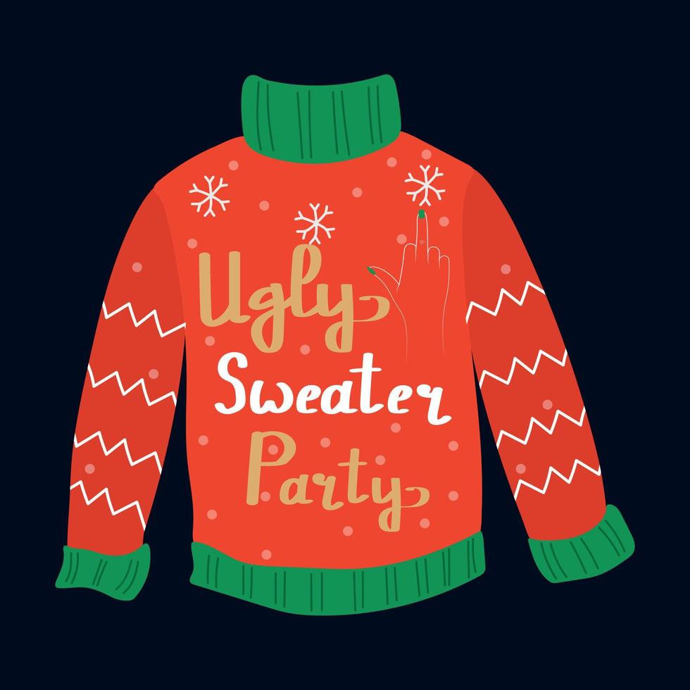 Ugly sweater party vector