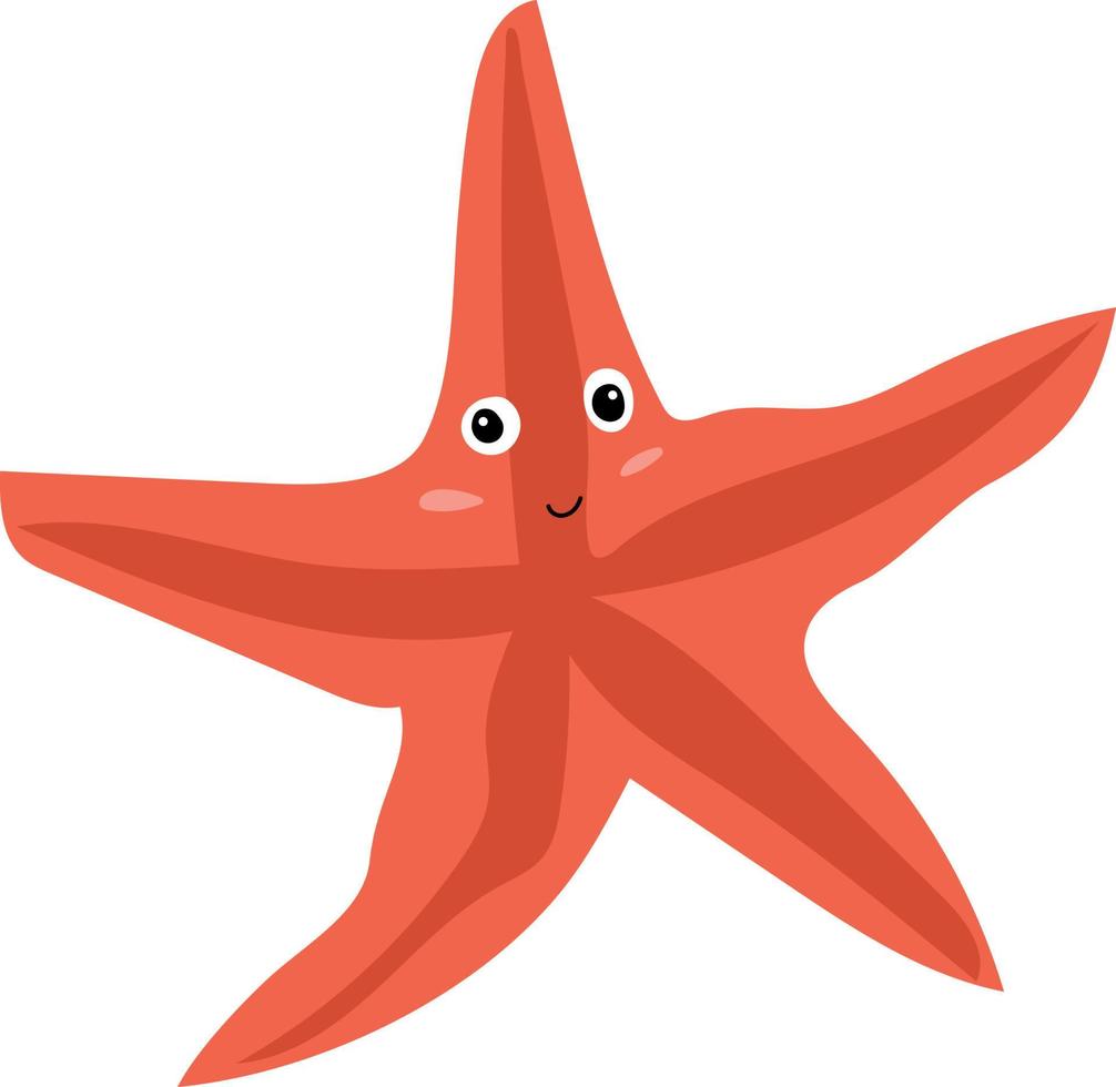cute sea starfish vector