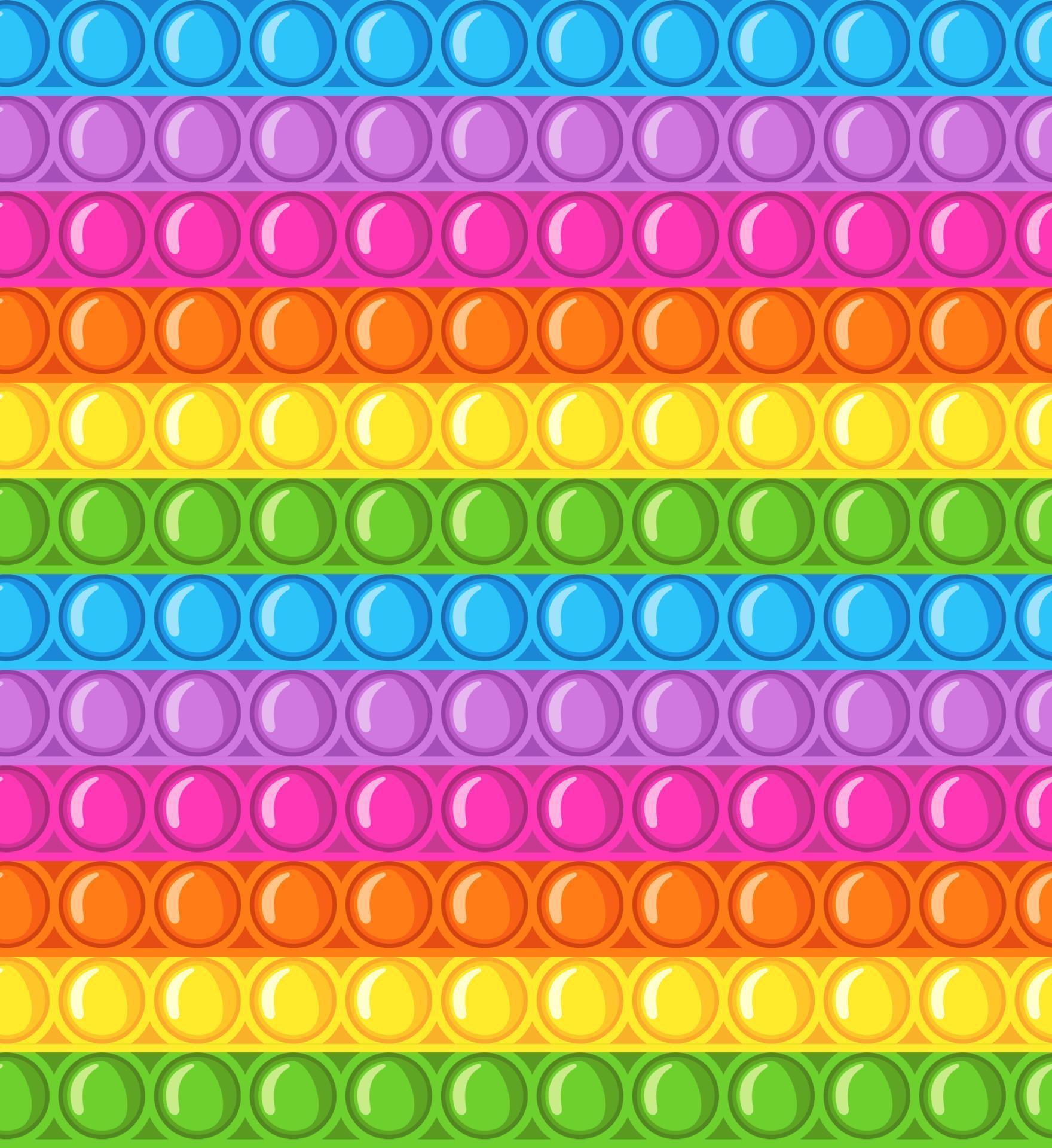 Pop it fidget seamless pattern in flat style. Antistress sensory toy