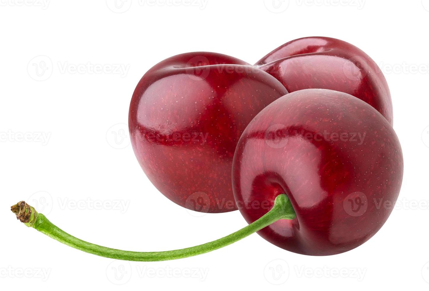 Fresh cherry berry isolated on white background photo