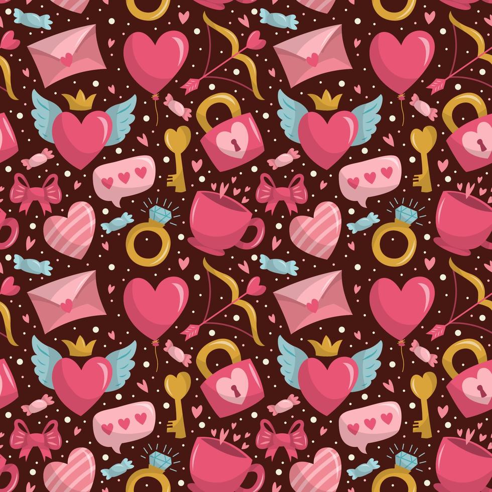 Happy Valentine Day Seamless Pattern vector