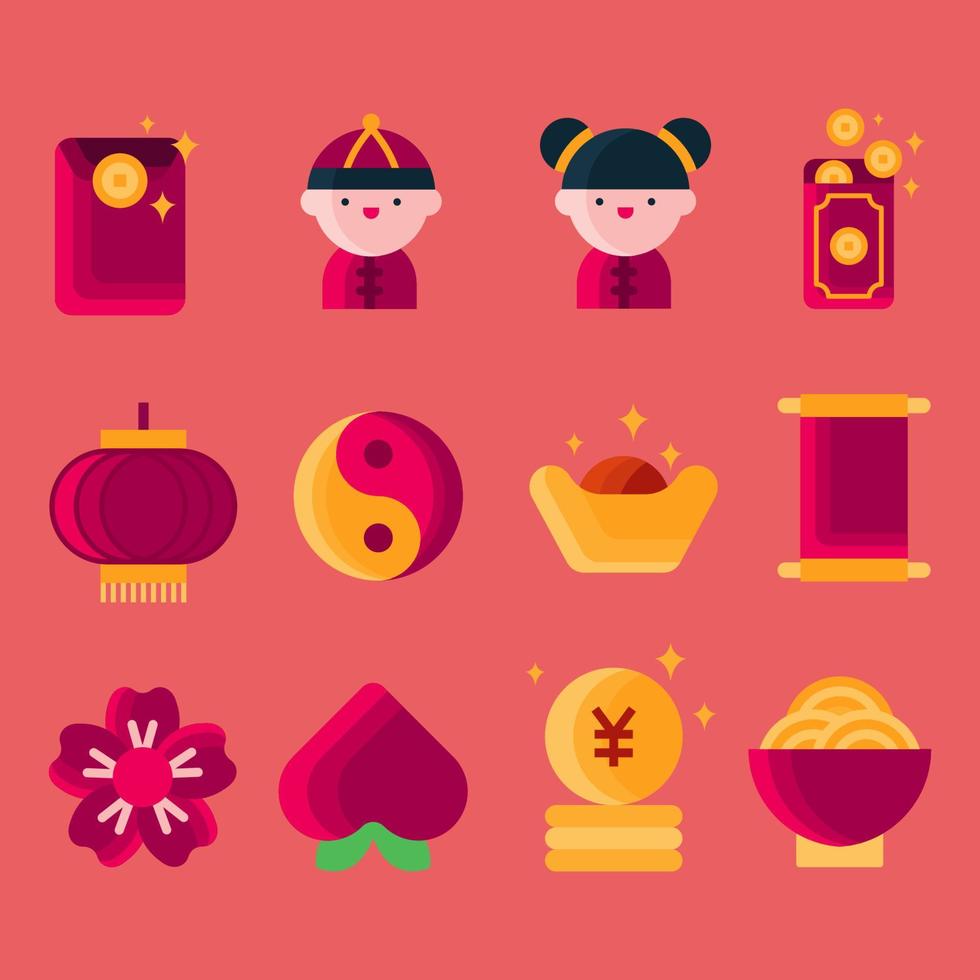 Chinese New Year Icons vector