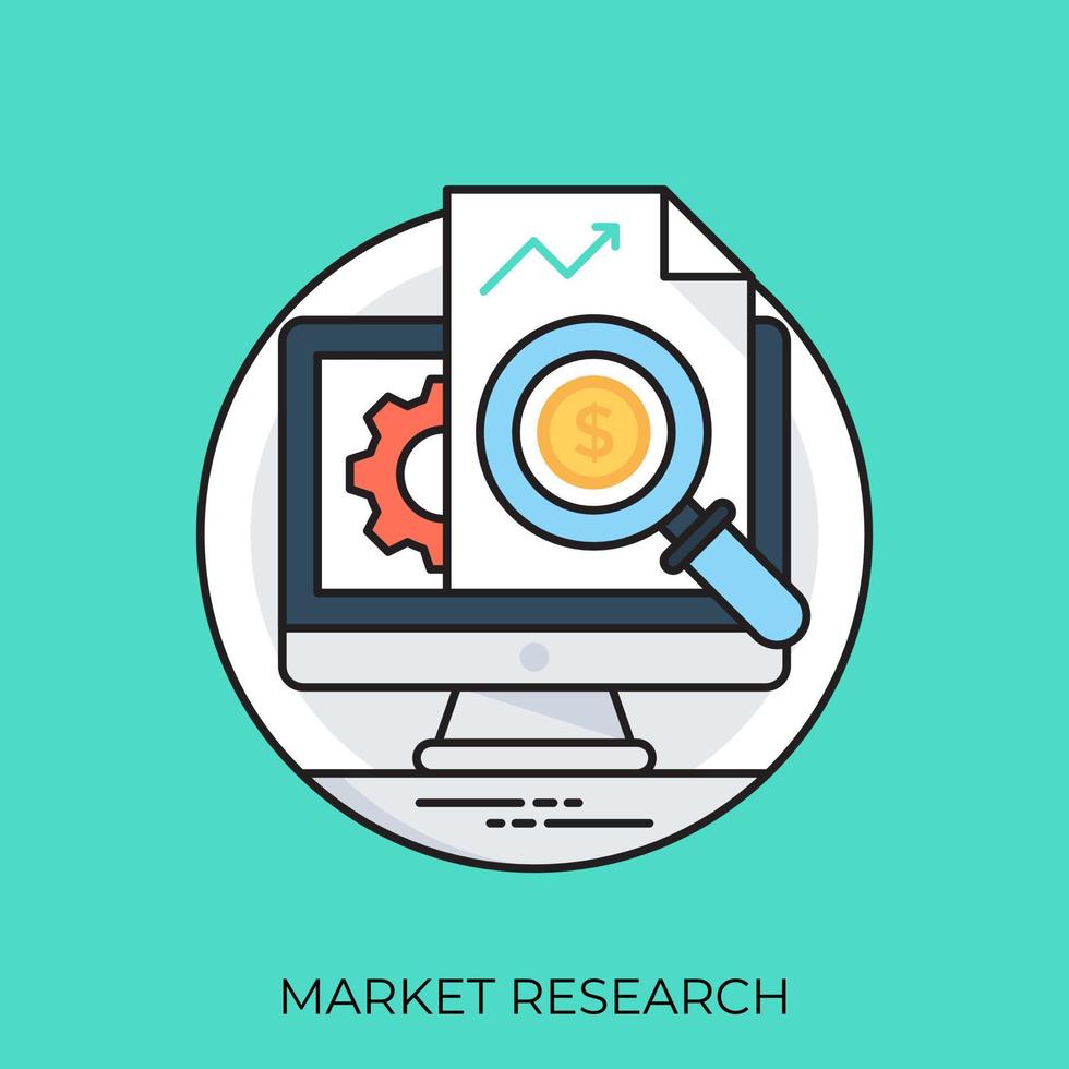 conceptos de investigación de mercado vector