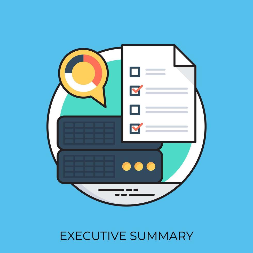 Executive Summary Concepts vector
