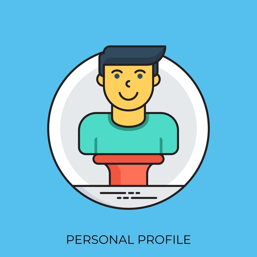 conceptos de perfil personal vector