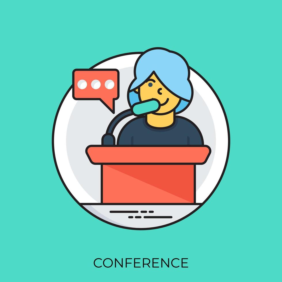 Trendy  Conference Concepts vector