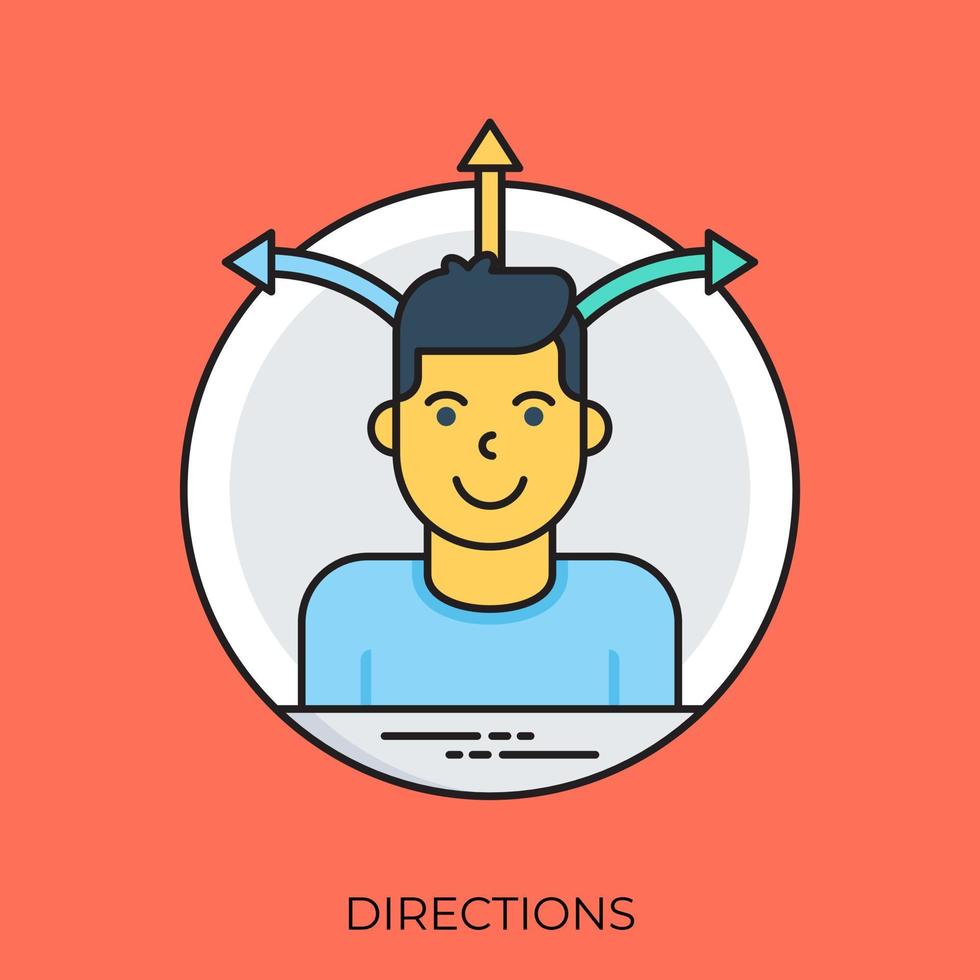 Trendy Directions Concepts vector