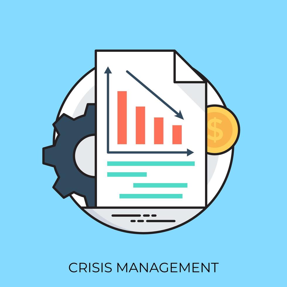 conceptos de gestión de crisis vector