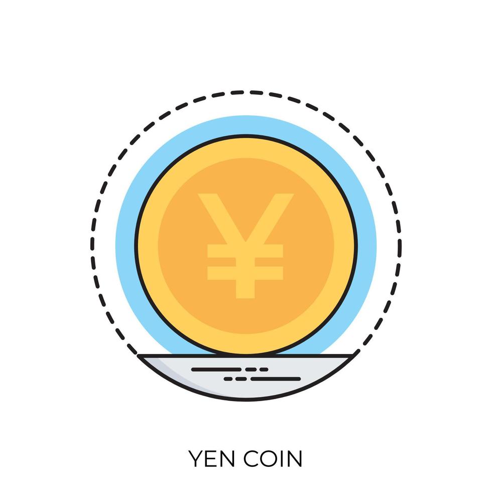 Yen Coin Concepts vector