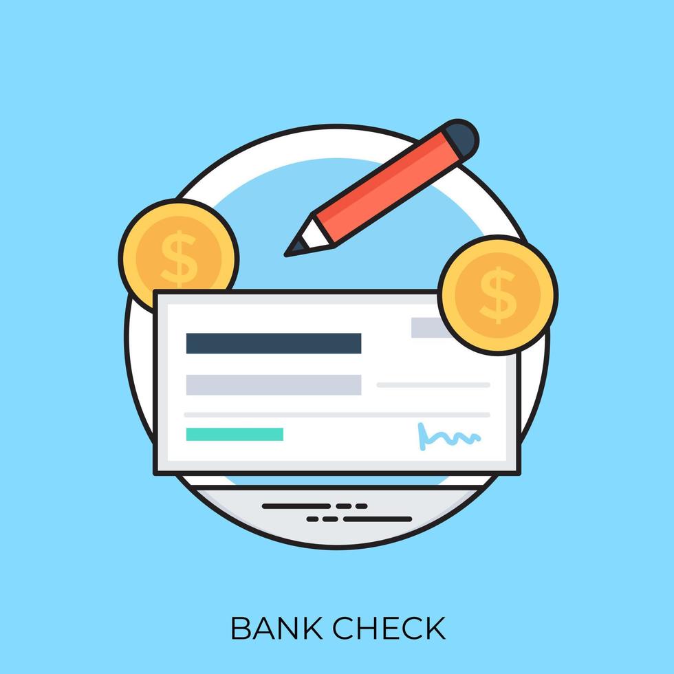 Bank Check Concepts vector