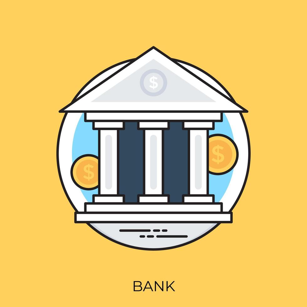Trendy Bank Concepts vector