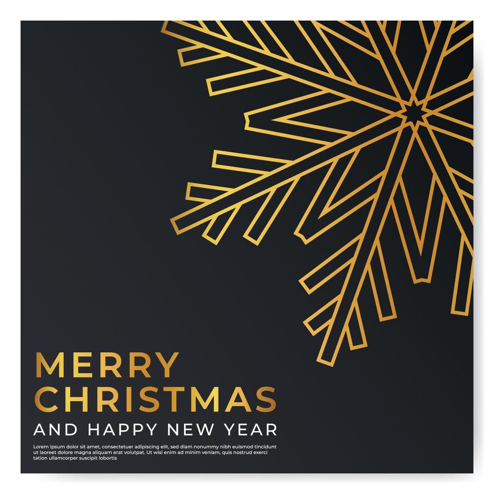 Golden Merry Chrismas and Happy New Year 2022 Season Greeting and Invitation Card with Geometric Shapes vector