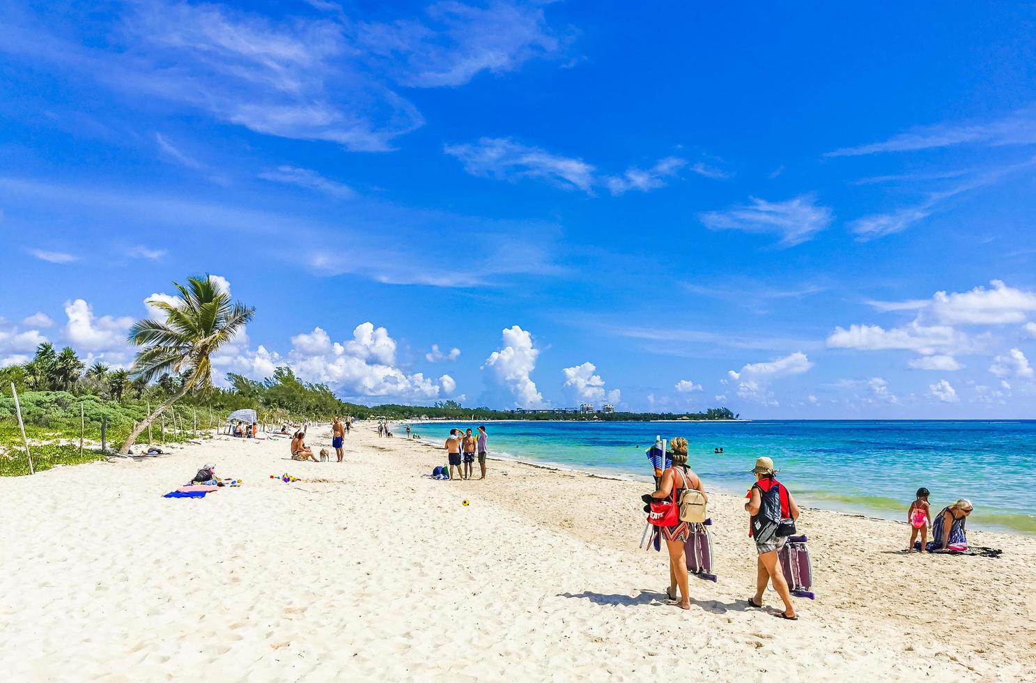 Playa del Carmen Mexico 26. September 2021 Tropical mexican beach 88 Punta Esmeralda Playa del Carmen Mexico. photo