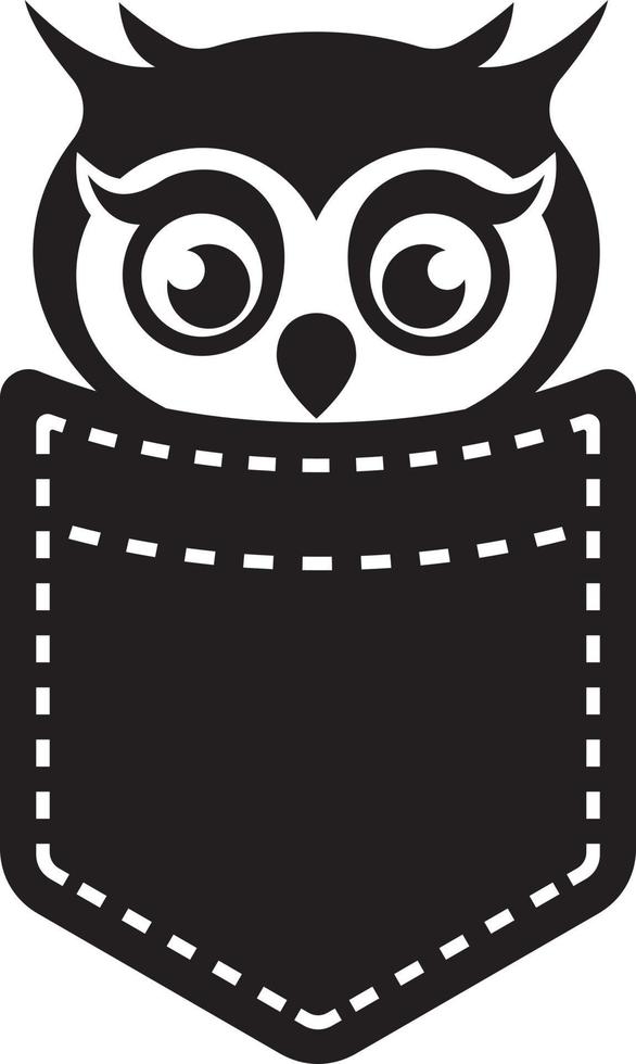 Owl in a pocket vector