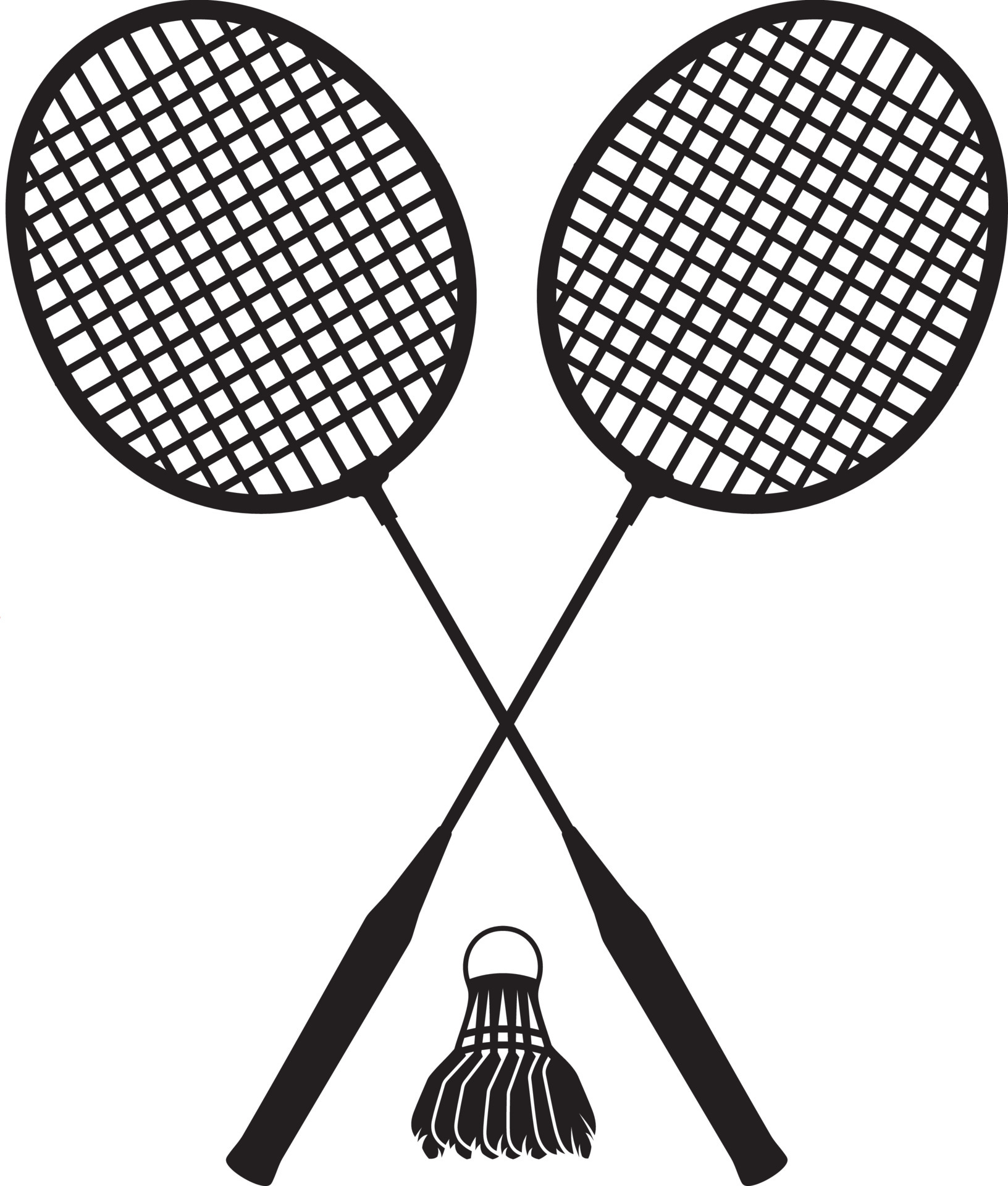 raquetas de bádminton y volante de pelota 4756016 Vector en Vecteezy