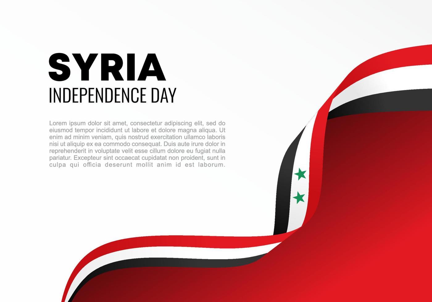Fondo del día de la independencia de Siria para la celebración nacional el 11 de abril vector