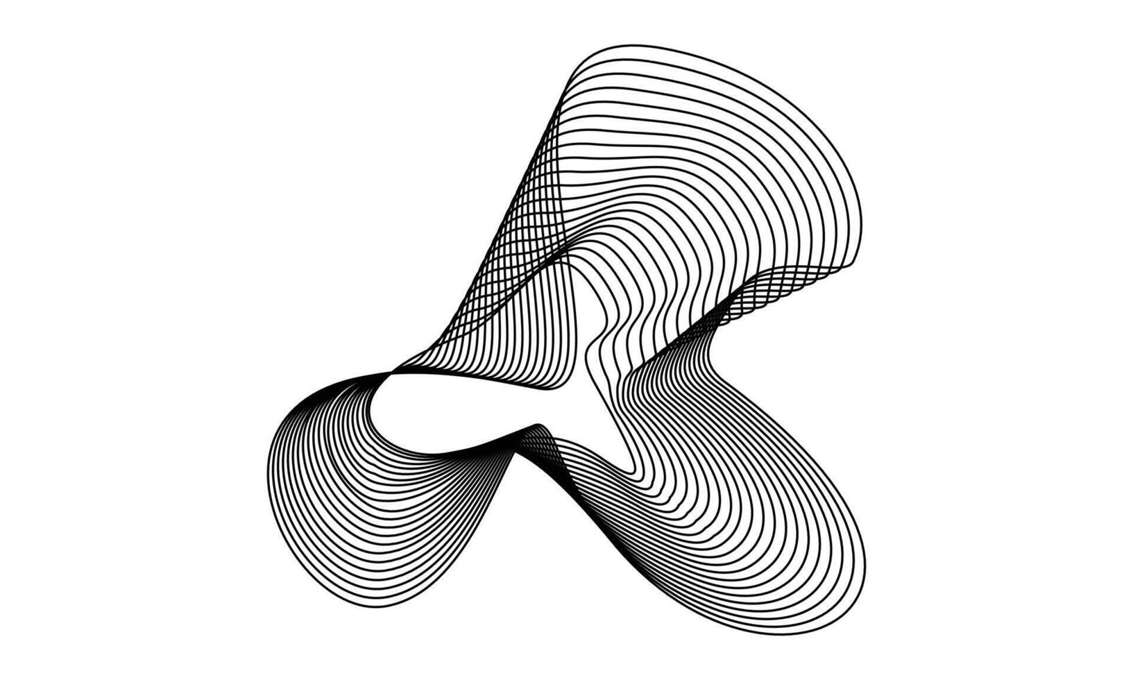 abstract contour motion in dynamic shape illustration. abstract