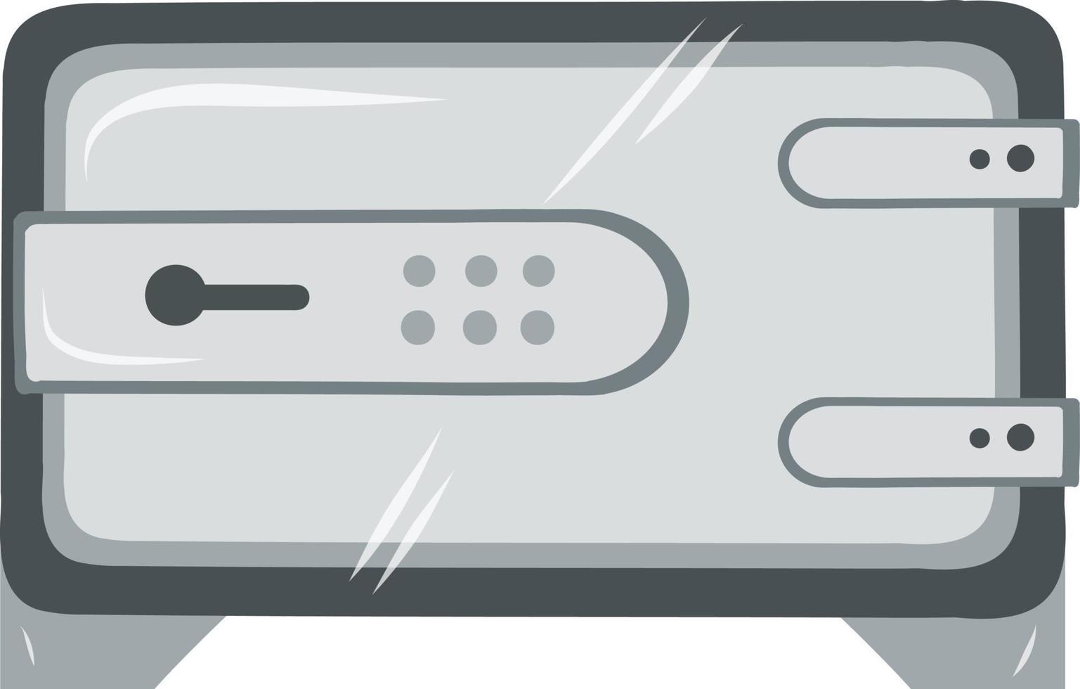 Safe locker and vault. Closed strongboxes isolated. Steel banking safes and vaults isolated vector illustration.