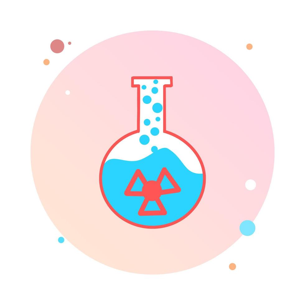 icono de pictograma de tubo de ensayo químico. material de vidrio o vaso de precipitados de laboratorio. matraces de experimento. vector moderno de moda. simple ilustración plana. frascos de laboratorio químico de vidrio para laboratorio de ciencias.