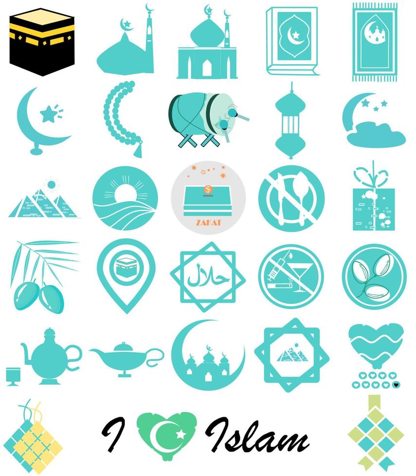 popular Islamic Line Art Icons Set. Ramadan Kareem Line Vector Icons. Islamic line icons. Included the icons as Muslim, pray, mosque, religion and more. Set of Islamic Icon, Eid Mubarak for web