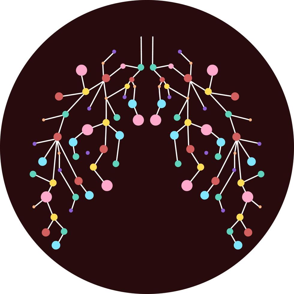 Healthy lungs 3d medicine connected model. Triangle connected dots point. Online doctor World Tuberculosis day modern innovative technology vector illustration. Abstract human lung with dots and links
