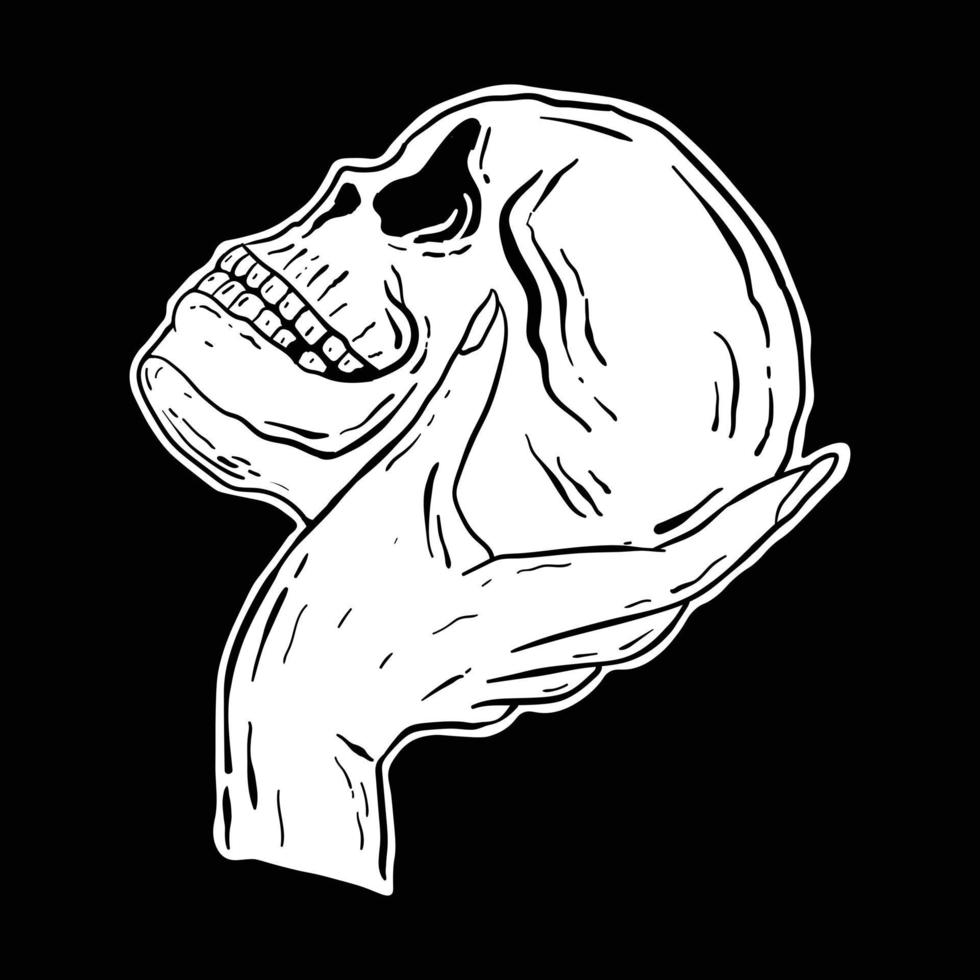 skull illustration print on tshirts sweatshirts and souvenirs vector Premium Vector