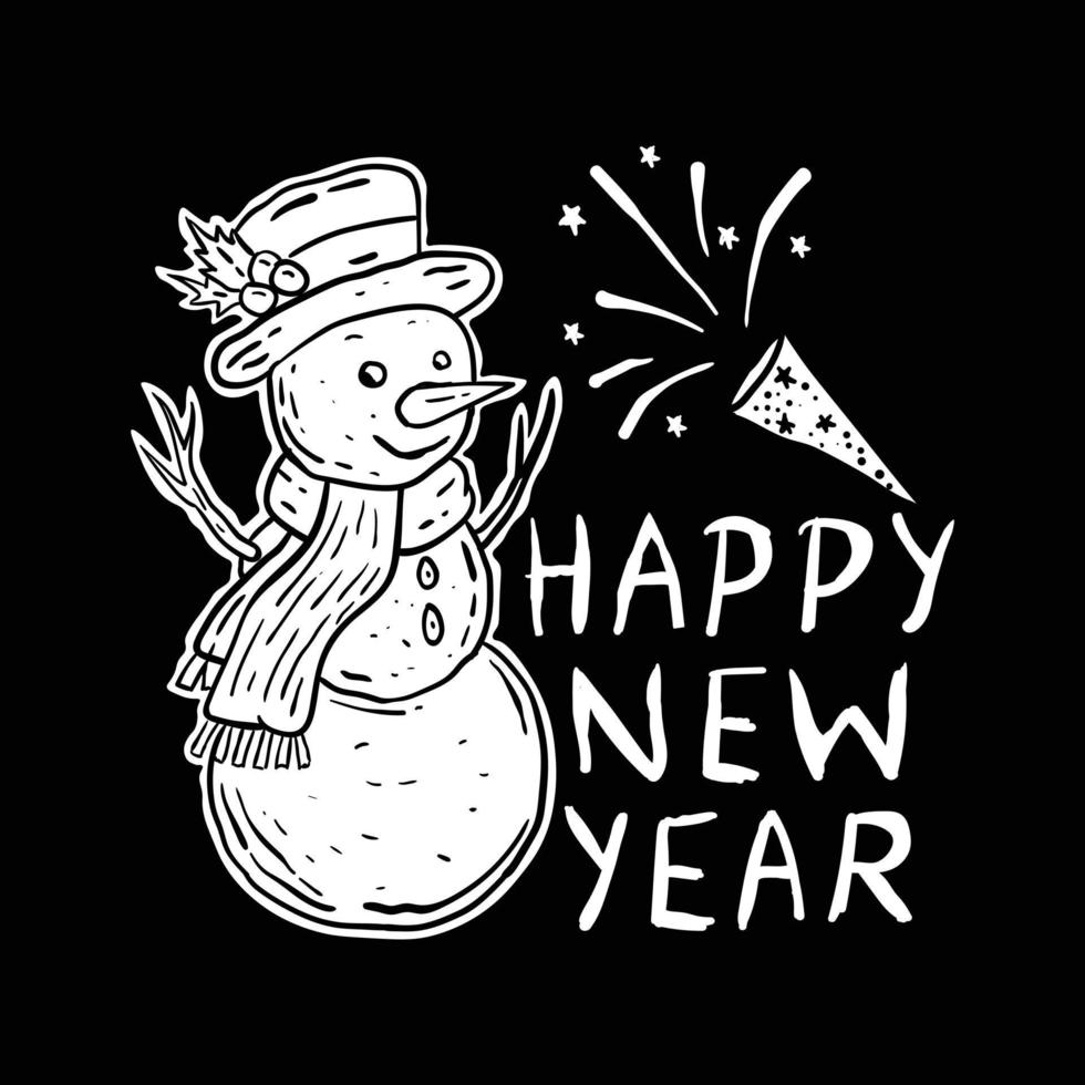 happy new year illustration print on tshirts sweatshirts and souvenirs vector Premium Vector