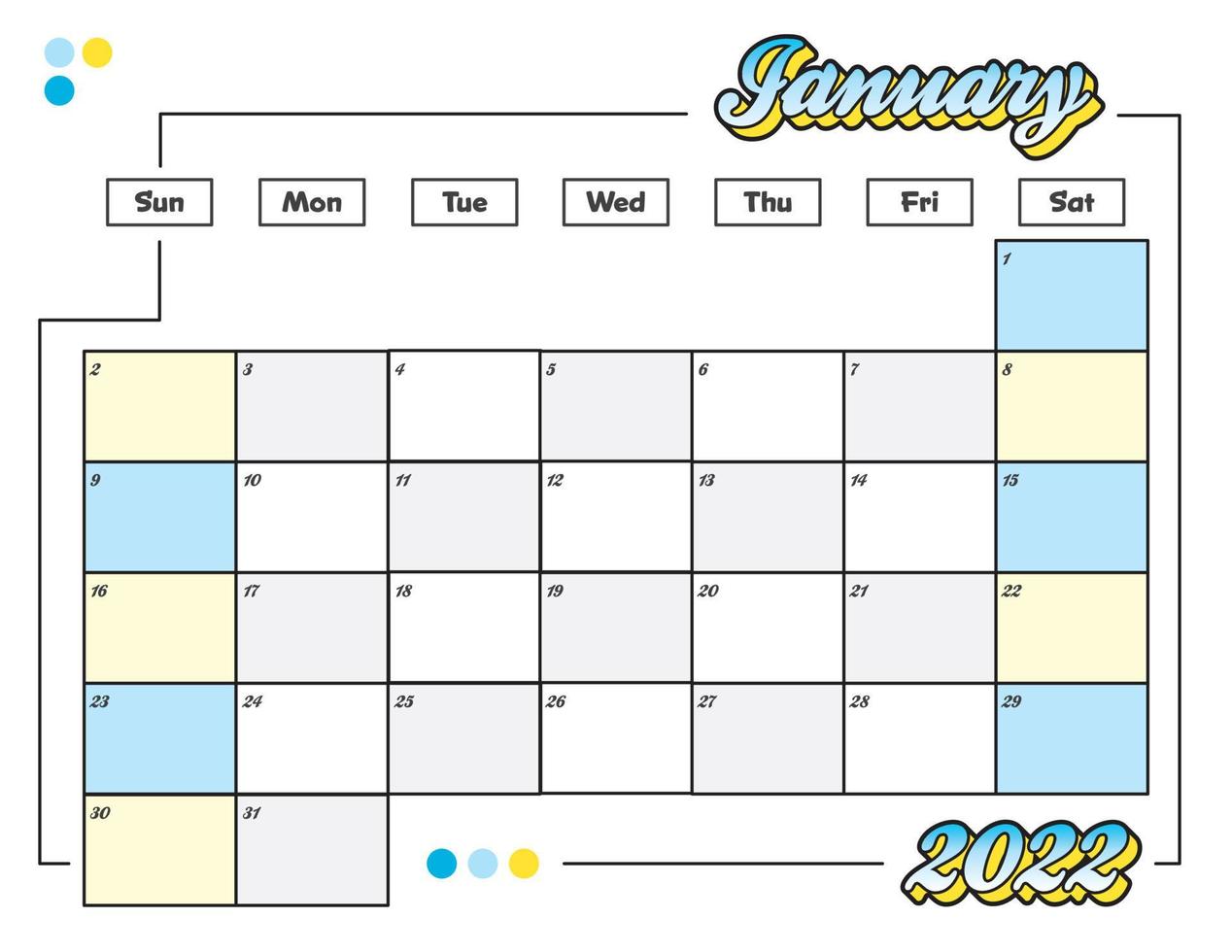 Calendar planner 2022