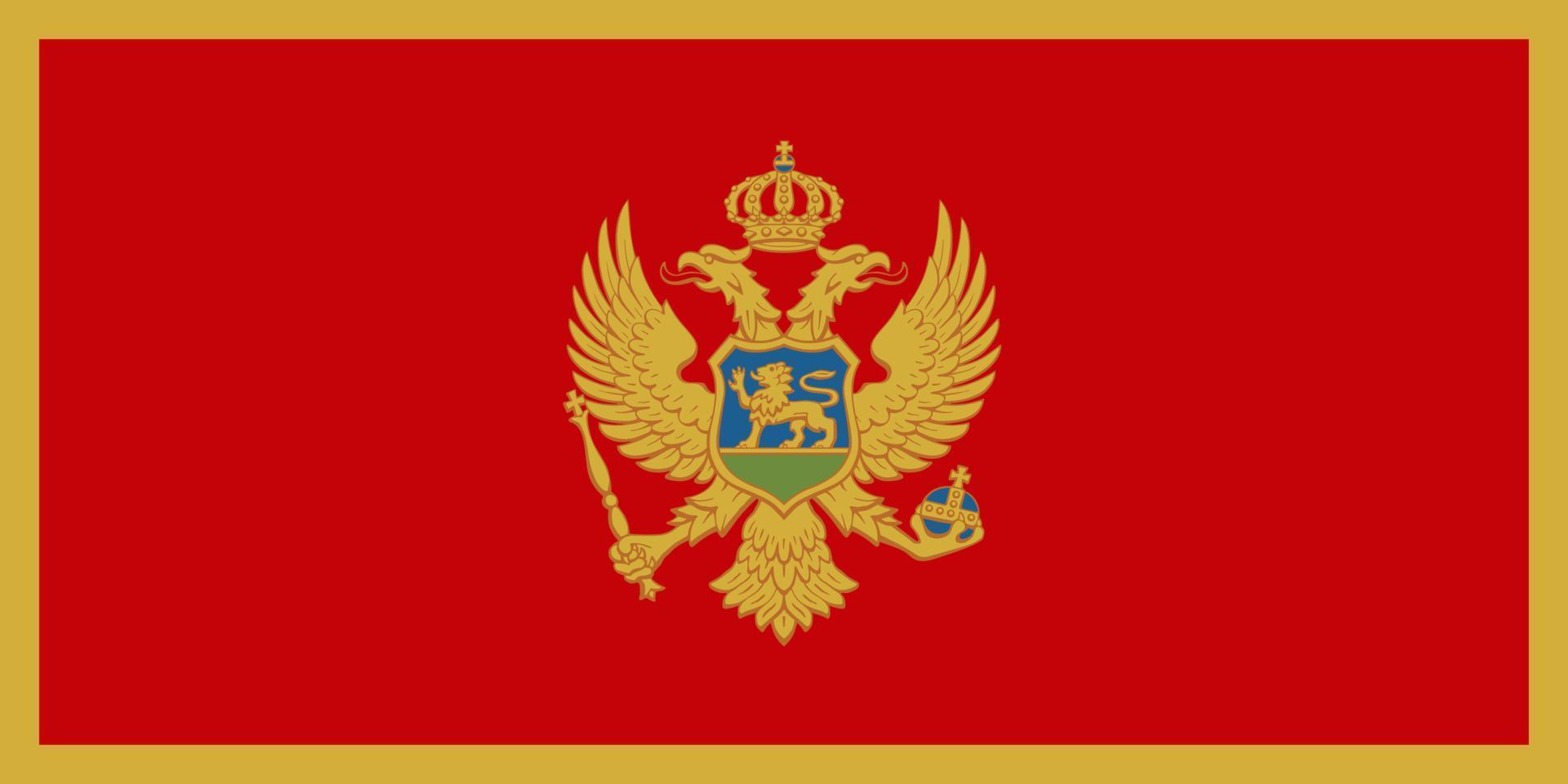Montenegro Flag Vector